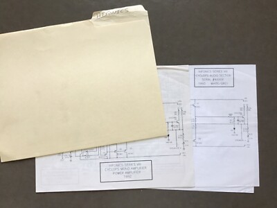 hifonics series VIII CYCLOPS MONO AMPLIFIER SCHEMATIC DRAWINGS 1992 & 1993