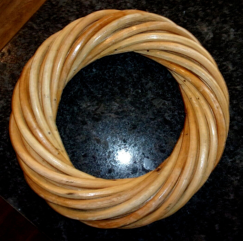 VINTAGE WREATH OF BRANCHES - AESTHETIC ART -  INTERWOVEN HANDMADE - 12"