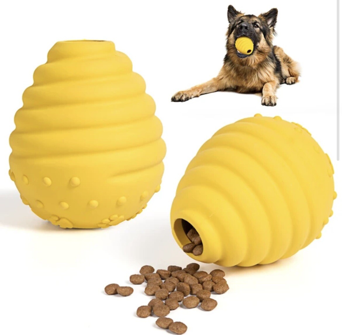 Ifurffy Honeycomb Slow Feed Dog Toy Chewy Rubber Bowl A4 Size