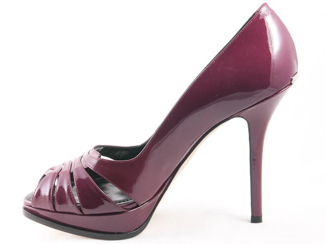 Chaussures neuves en cuir verni Dior D Glam prune 39,5 US 9,5