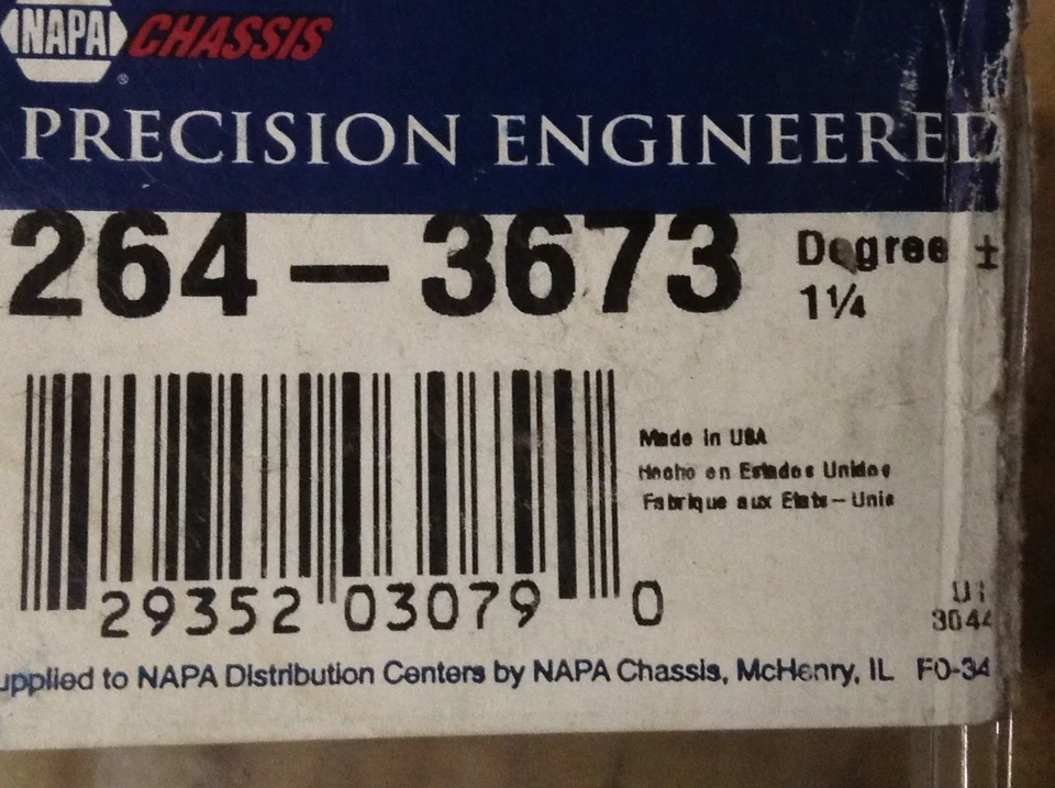 NUEVO NAPA 264-3673 Kit de pernos de leva de alineación inferior delantera Foto 2 de 4