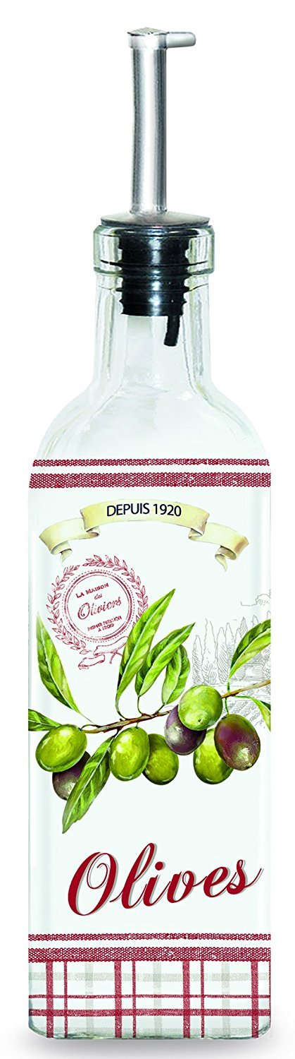 EasyLife Glass Olive Oil/Vinegar Bottle Contemporary Italian Design 150ML
