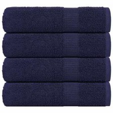 Bath Towels 4 pcs Navy Blue 100x150 cm 360 gsm 100% Cotton vidaXL