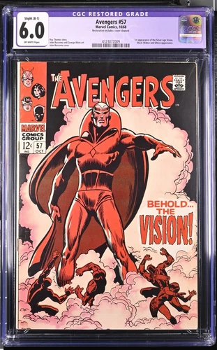 1968 Avengers 57 CGC 6.0 Restored 1st Appearance of Silver age Vision.