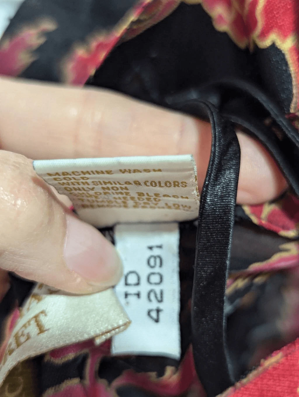 UNDERCOVER Abito da notte corto Victoria's Secret donna rosso e nero floreale senza maniche Peti