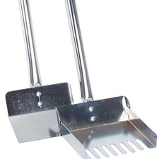Clean Go Pet Pooper Scooper for Lawns and Yards - Silver Rake style