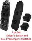 Master Power Window Switch for 1997-2001 Jeep Cherokee Electric (4pc SET) NEW