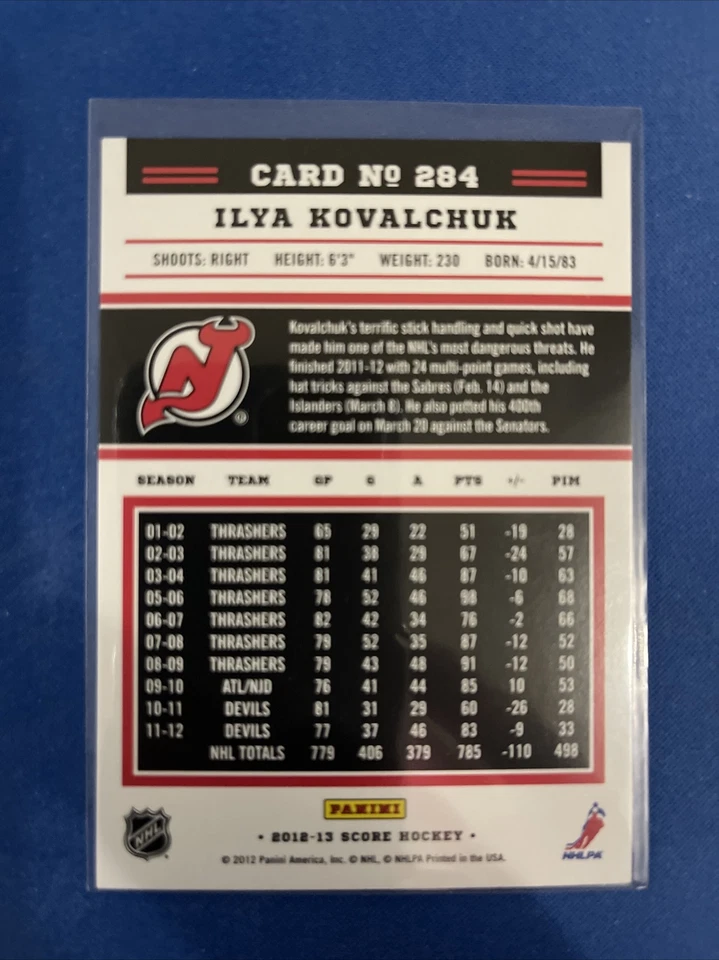 2012-13 Score Gold Rush #284 Ilya Kovalchuk New Jersey Devils - Image 2 of 2