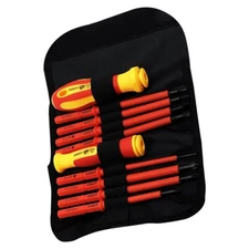 10-in-1 Electrician Screwdriver Set: Insulated Magnetic Slotted-Phillips