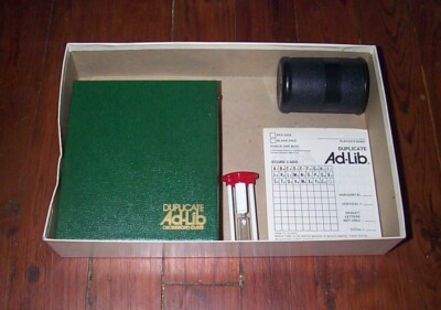 COMPLETE & EUC!  VINTAGE  ES LOWE DUPLICATE AD-LIB CROSSWORD CUBES GAME 1976