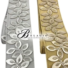 Belagio Enterprises 3" Wide Embossed Floral Trim Tape (25 Yard Roll) | BR-7537