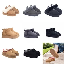 Classic Platform UGG Slippers & Ultra Mini Boots Sheepskin Wool Water Resistance