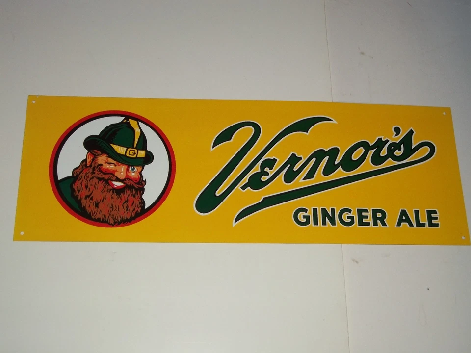 小心! 不是 20 世纪 50 年代假! VERNOR'S GINGER ALE 'GOLD BACK' ca1999 幻想签名 — 第 2/4 张图片