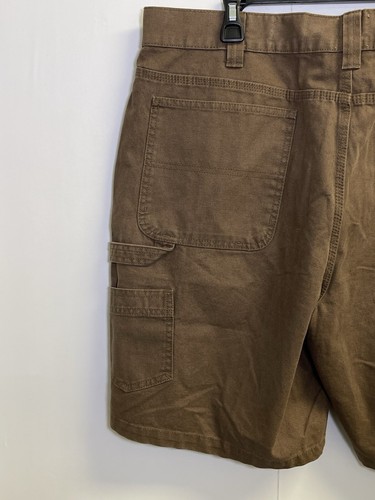 Red Head Carpenter Shorts Mens 40X9 Brown Cotton Canvas Workwear Pockets - Picture 5 of 7