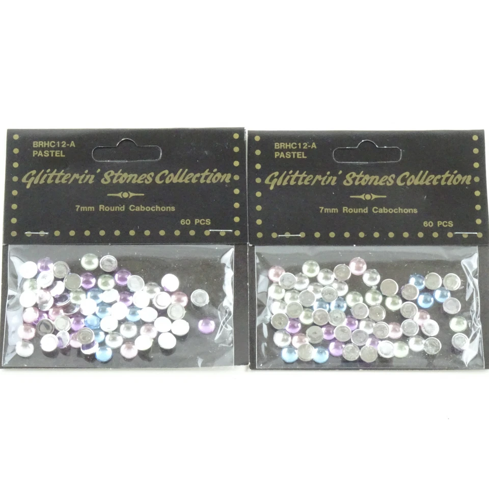 Gemas de cabujón pastel con respaldo plano redondo de 120-7 mm ¡Joyería, adornos y más!  Foto 4 de 4