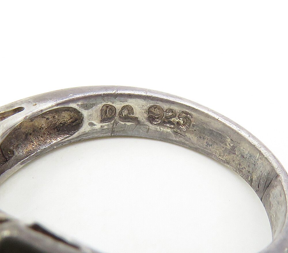 90s フランス製　ヴィンテージ　シルバー　リング　925 silver 925 Vintage 70s〜80s USA silver 925 colorful stone inlay ring