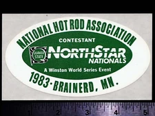 NHRA Northstar Nationals Brainerd MN 1983  Original Vintage Racing Decal/Sticker