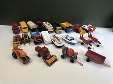 (Playworn) Corgi & Lesney Construction Equipment Boat Hovercraft Fork Lift Truck