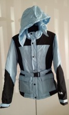 Totes Warm Black/ Light Blue Jacket Detachable Hood Size M