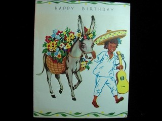 VINTAGE "A HEAPING LOAD OF WISHES!!" BIRTHDAY GREETING CARD