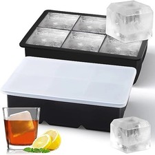 4/6/8/15 Grid Big Silicone Ice Cube Square Tray Mold DIY Ice Maker Ice Cube Tray
