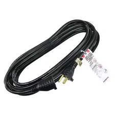 Sjt Extension Cord, 16 Awg, Indoor, 16/3, 1 Outlets, 5-15R, Black, Pvc, 5-15P,