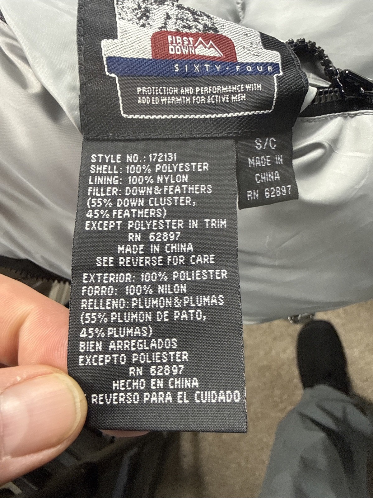 First Down Sub Zero Down Puffer Small Jacket Blac… - image 10