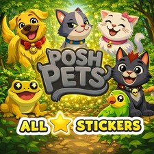    Mono Poly Go Stickers 1  - 6         Fast Send    Posh Pets