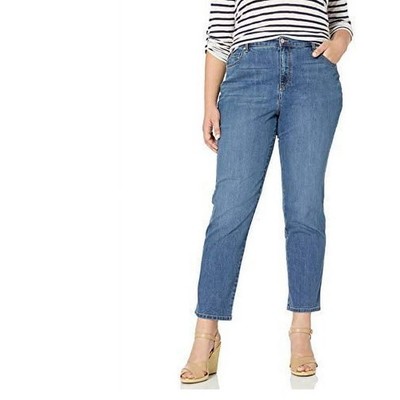 Gloria Vanderbilt Amanda High Rise Tapered Jeans Womens 18WS Medium Wash Blue