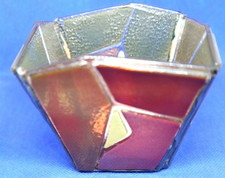 Bougeoir VITRAIL LIEBY ALSACE Stained glass candle holder Buntglas-Kerzenhalter