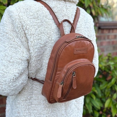 Rowallan Damen Rucksack hellbraun Leder