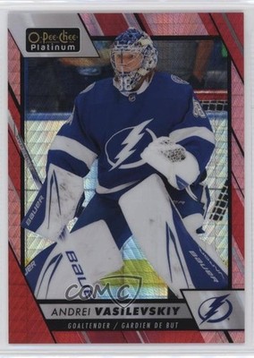 2023-24 O-Pee-Chee Platinum Red Prism 136/199 Andrei Vasilevskiy #173 5d9