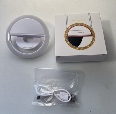 Selfie Ring Light Rechargeable Portable Clip-on Light For Iphone And MORE