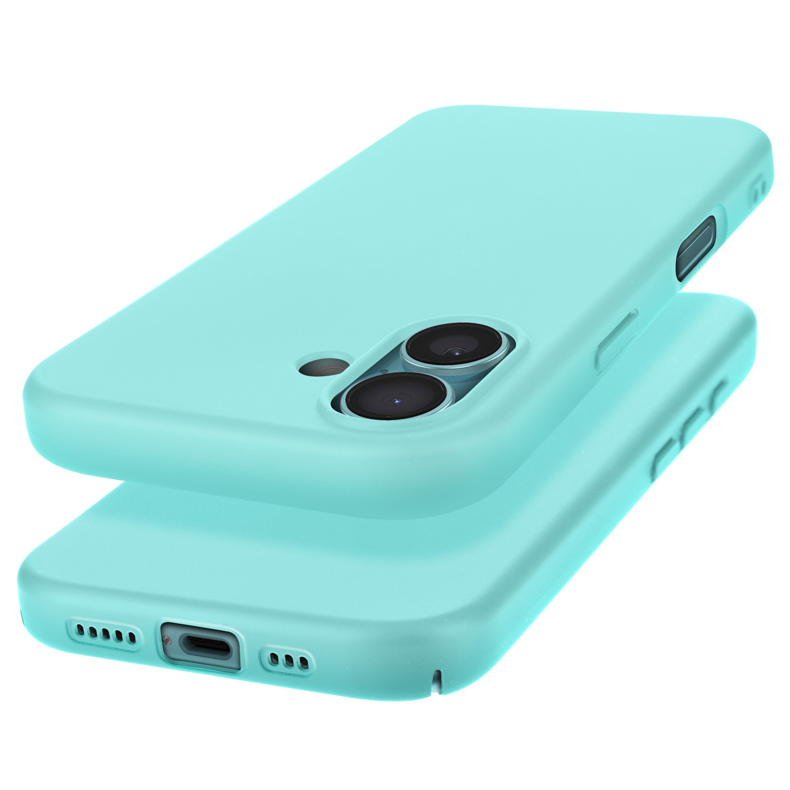 Coque turquoise iPhone 16 Plus anti-glisse et anti-rayure - 2