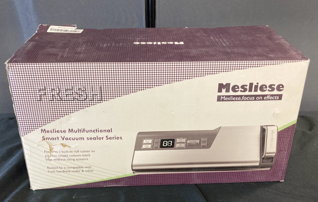 Mesliese Vacuum Sealer Machine Powerful 95kPa 140W One Hand Operation $169 MSRP