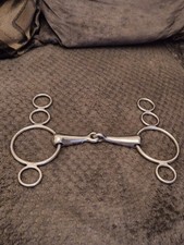 3 Ring Dutch Gag Bit Stainless Steel JOINTED 5"
