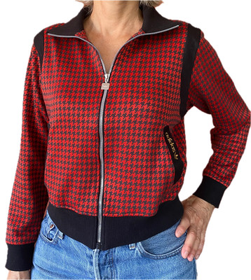adidas Originals Classics Houndstooth Trainingsjacke - Rot/Schwarz