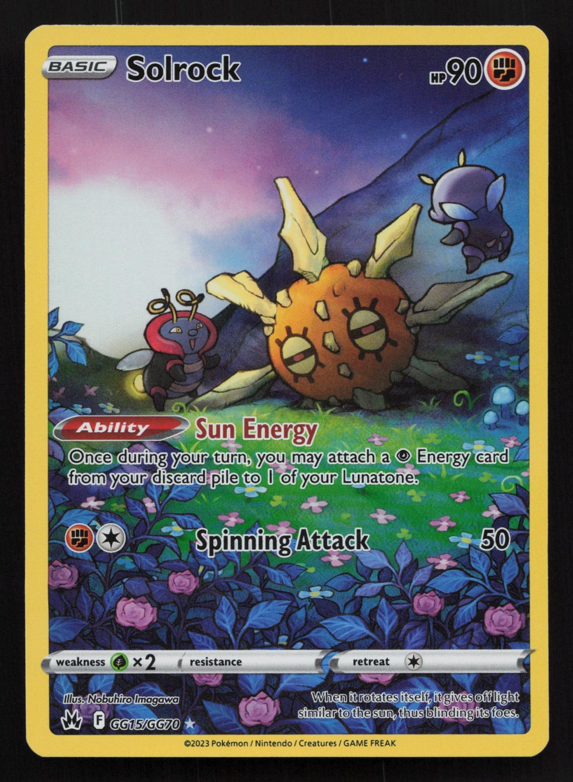 Solrock GG15/GG70 Holo Crown Zenith Galarian Gallery Pokemon Card