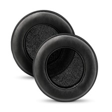 Large Sheepskin Leather Memory Foam Earpads for Over-Ear Headphones - Universal
