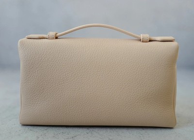 Loro Piana Extra Pocket L19 Vanity Pouch Rose Sakura Pink Calfskin