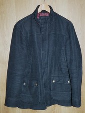 Thomas Nash Italian Moleskin Black Jacket Mens Size Small