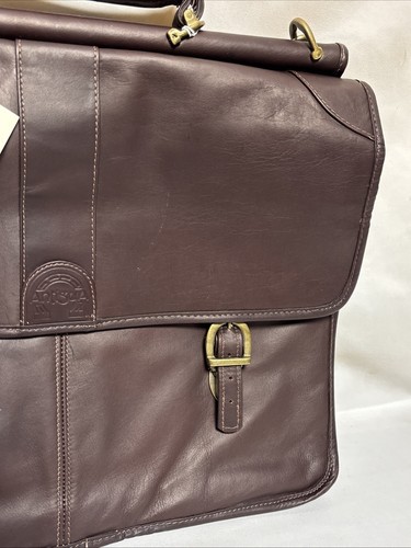 NOS AntiguA W.K cuir 762 cuir messager sac mallette Colombie #B - Photo 5/13