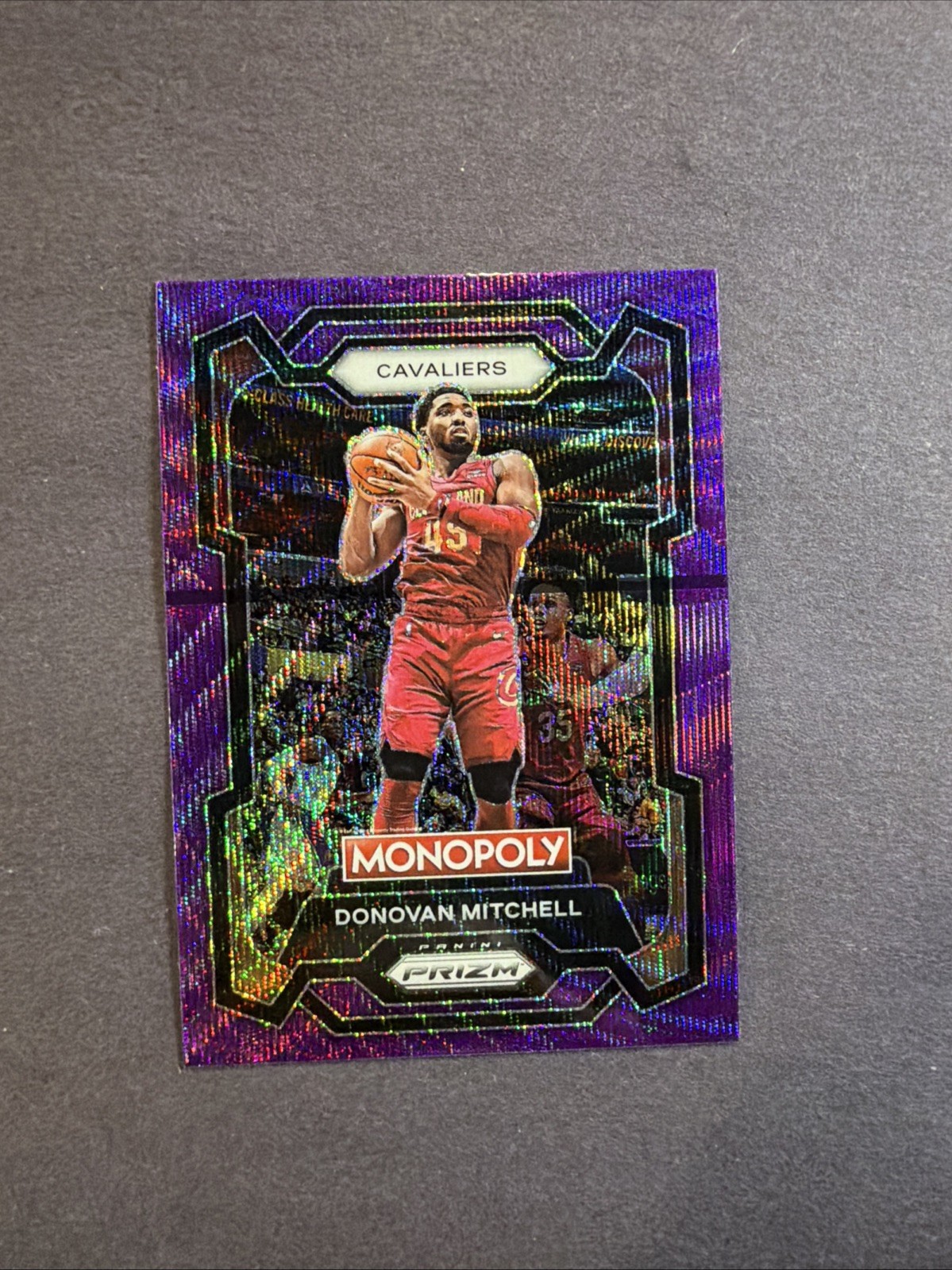 2023-24 Panini Prizm Monopoly🏀 Donovan Mitchell #19 Purple Wave Prizm Cavaliers