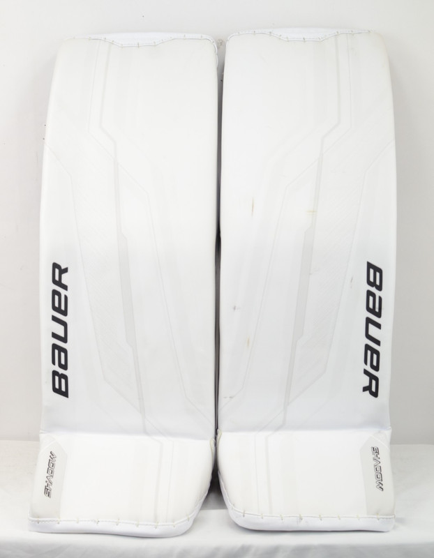 Bauer Shadow Senior Goalie Leg Pads Size XL 36+ White (0703-3066)