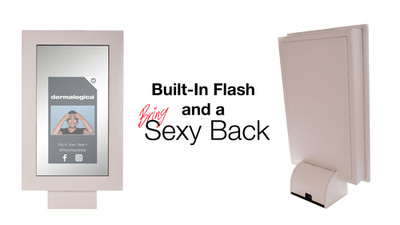 Selfie Mirror Photo Booth -  White Leather 65 inch mirror From Selfie Mir