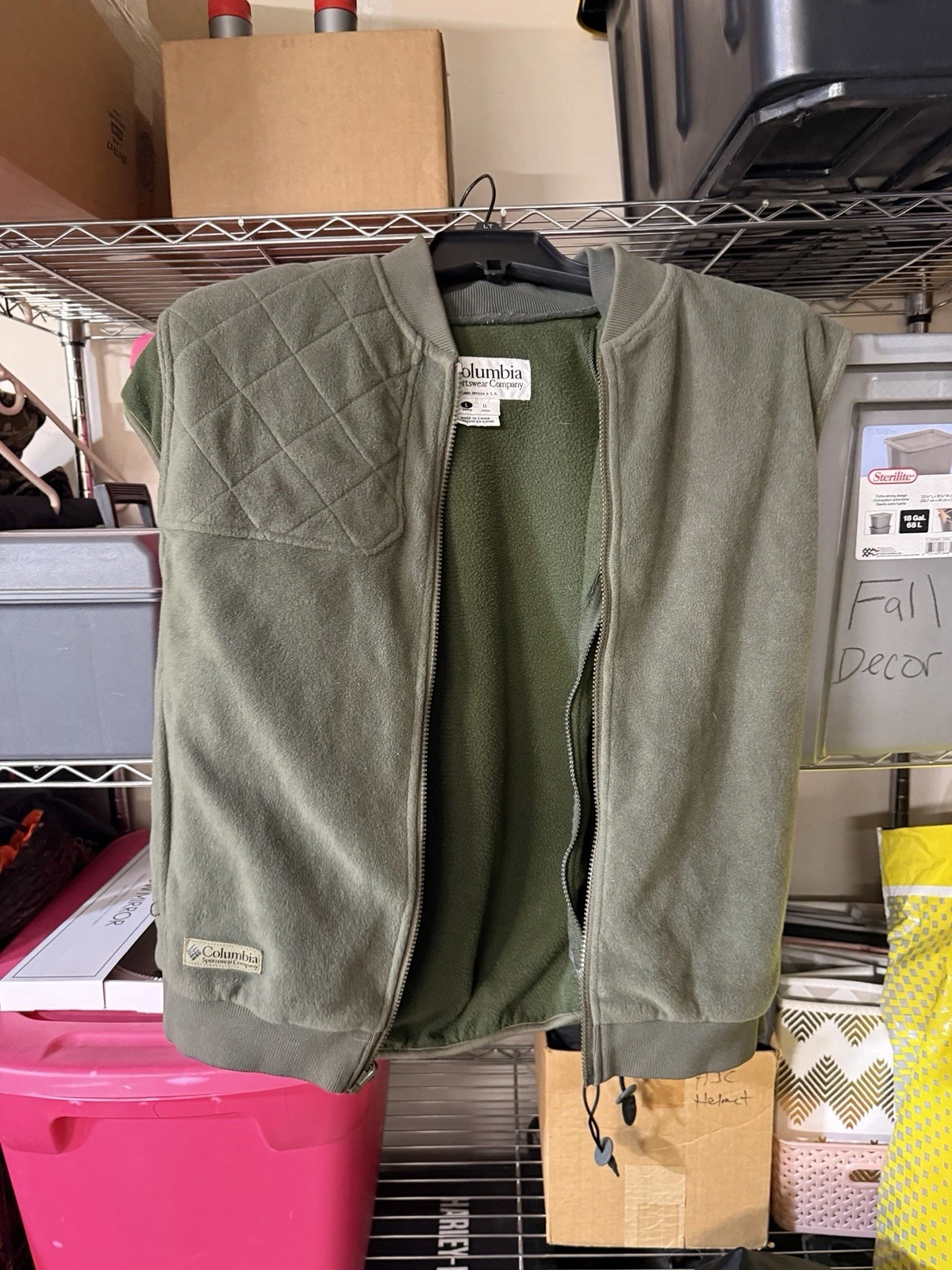 Columbia Men's Green Fleece Zip Vest Size Large 2 in 1
Opens in a new window or tab