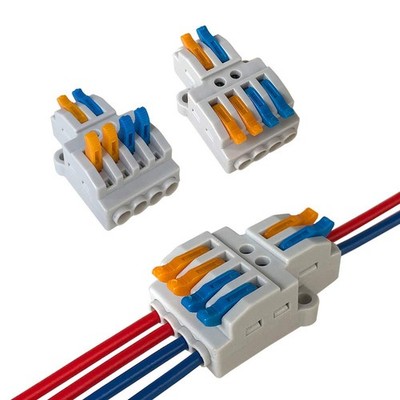15 Stück Hebel-Mutter Drahtverbinder 2x4 6 Ports Kabelklemme