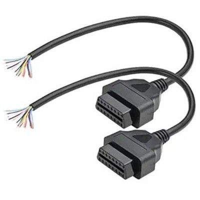 Pack of 2 1ft Feet 30cm/12 16 Pin J1962 OBD OBDII OBD2 Female Connector Car Diag
