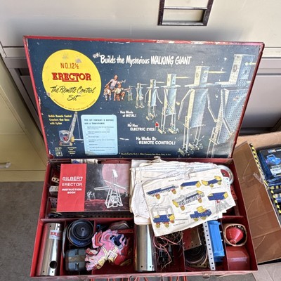 Vintage Gilbert Erector Set No. 12½ Remote Control Set w/ Original Case, Instru