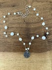Vintage Freshwater Baroque  Pearl Necklace 20” Sterling Silver Filigree Pendant — photo 1